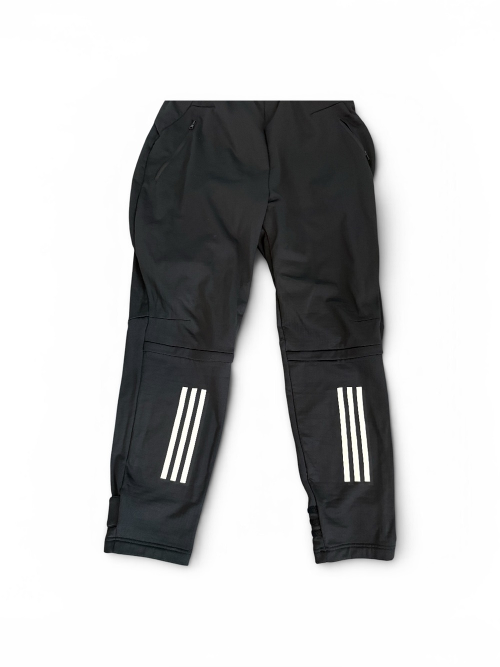 adidas Black Joggers with White Three-Stripe Detail